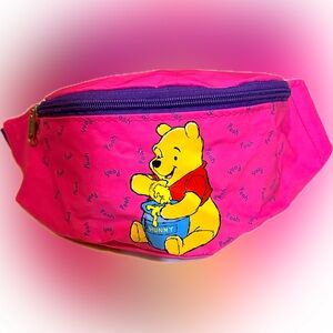 VTG Y2K WINNIE THE POOH FANNY PACK BELT SLING BAG PURSE DISNEY HUNNY 8”x4.5”x3”